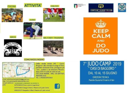 10 al 15 giugno 2019- Judo Camp Oasi di Baggero